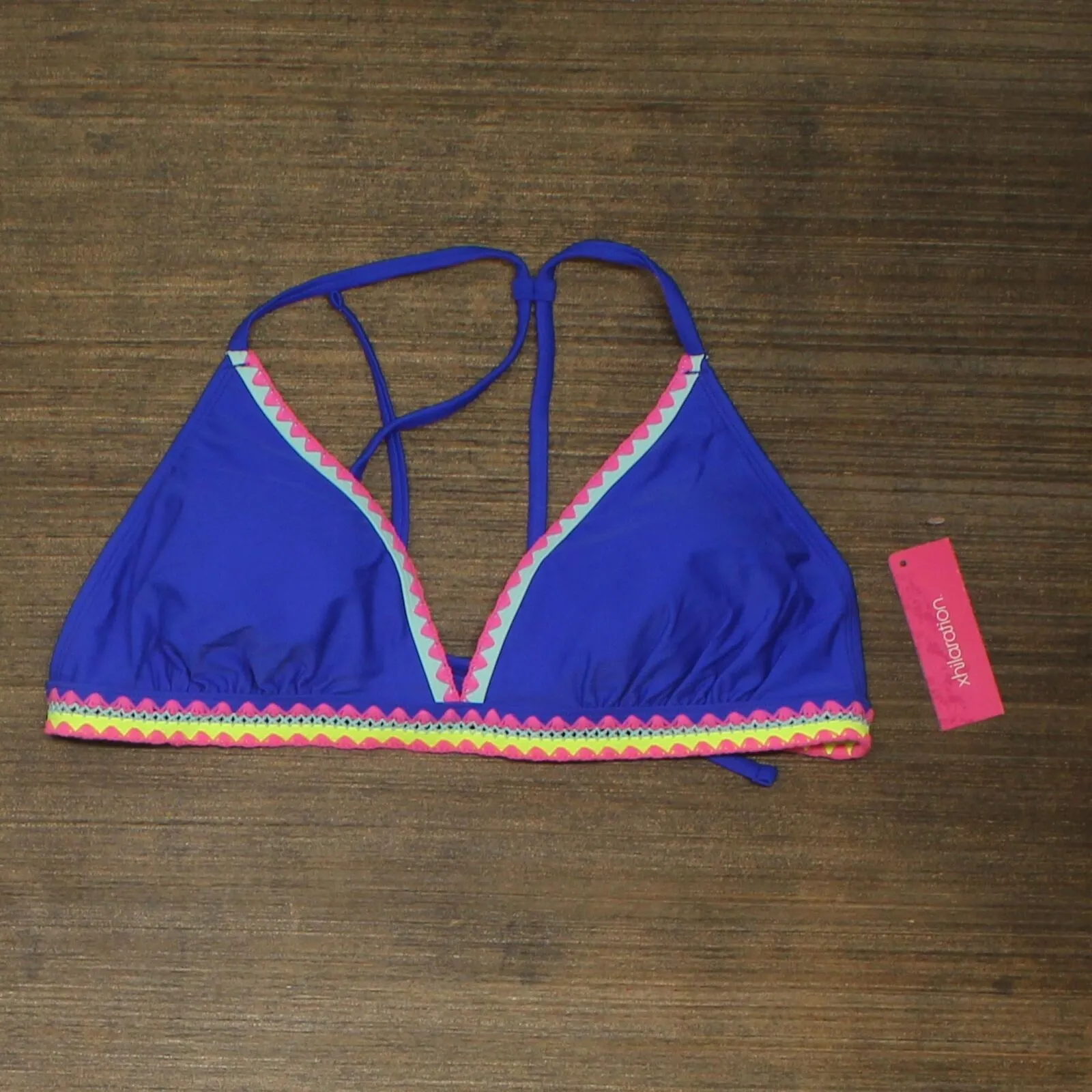 Xhilaration Juniors' Crochet Trim Triangle Bikini Top AFK11T