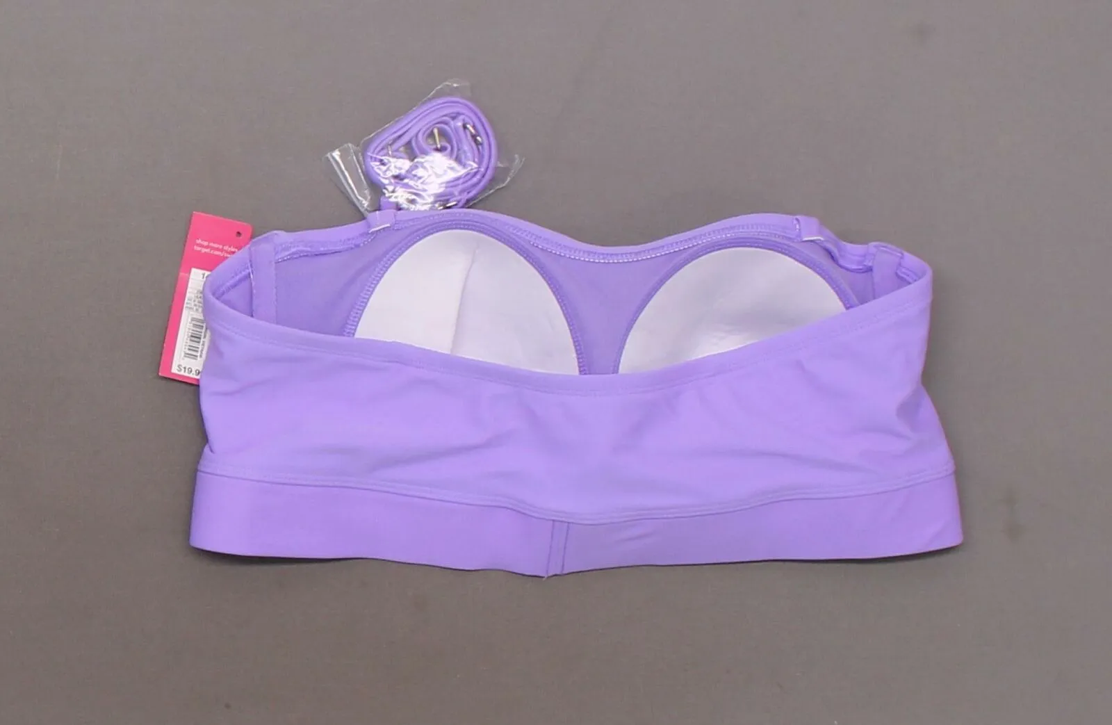 Xhilaration Women's Plus Size Longline Bandeau Bikini Top