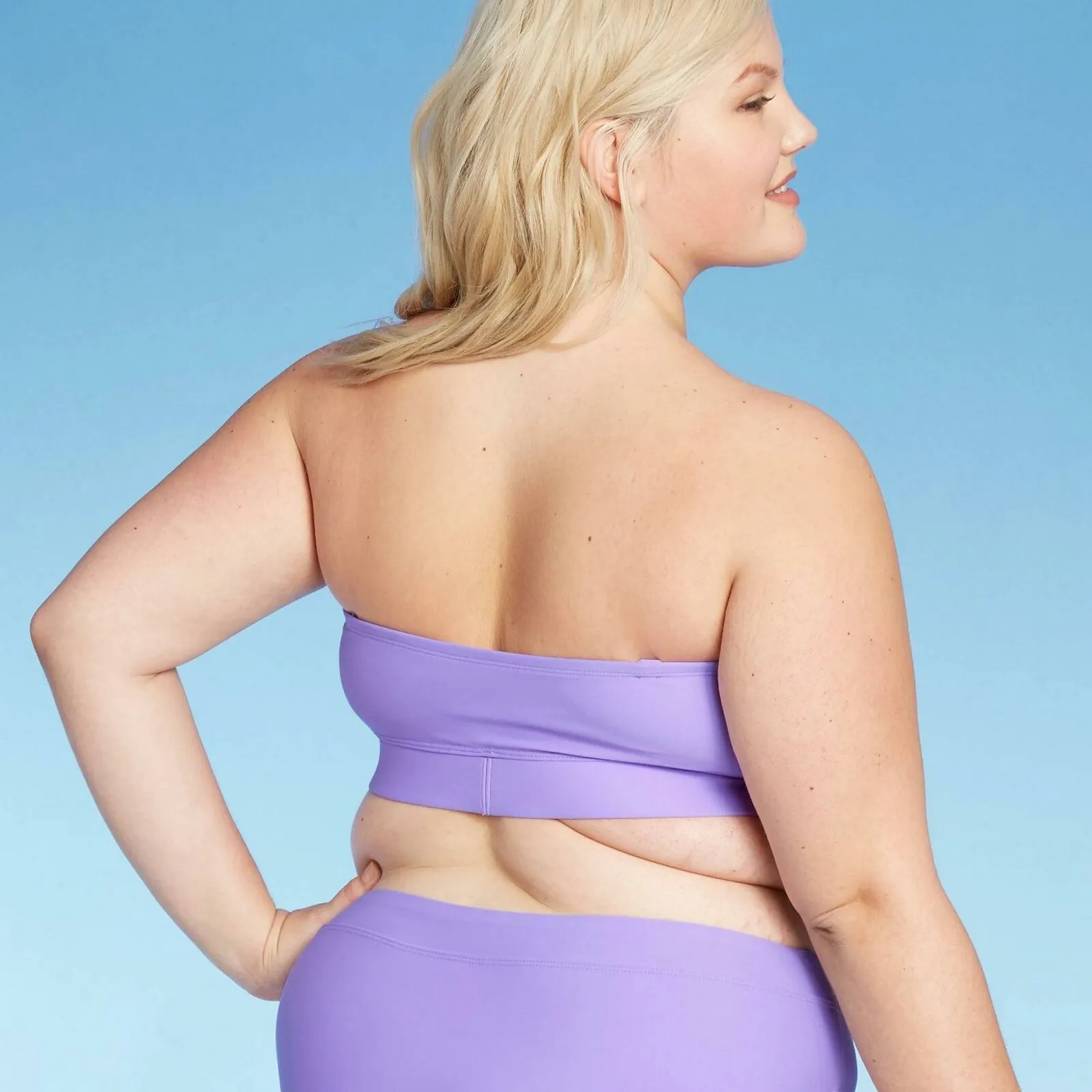 Xhilaration Women's Plus Size Longline Bandeau Bikini Top