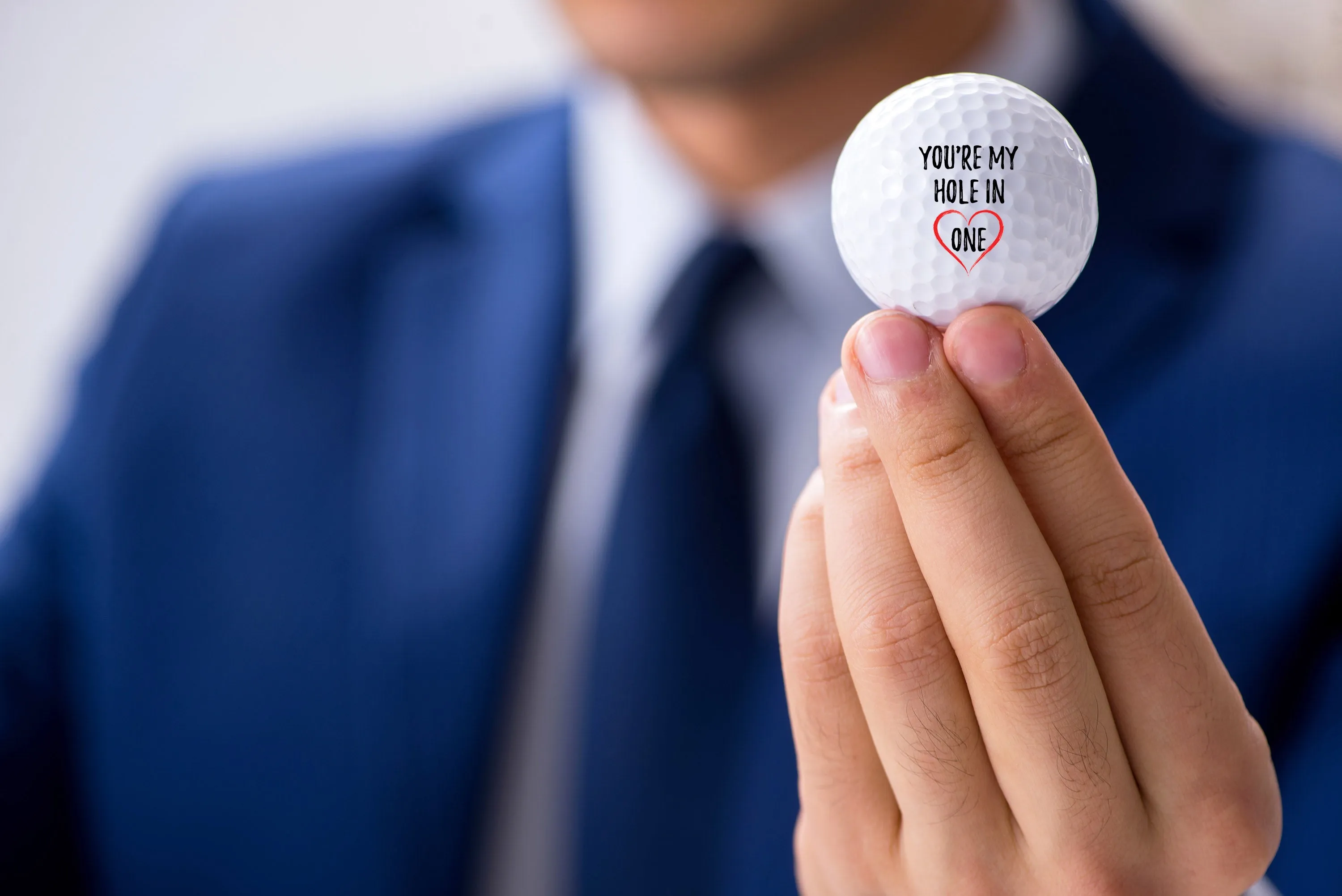 You're my hole in one - Gift for Golfing husband, boyfriend - set of 3 golf balls