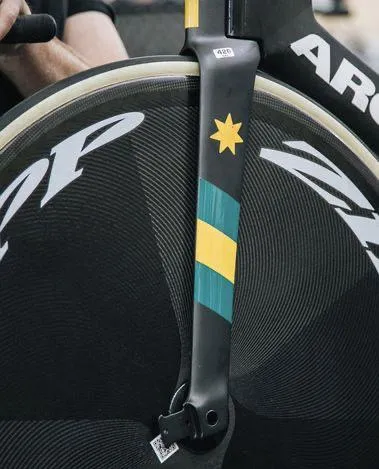 Zipp Super 9 Disc Wheel Tubular - Track Aus Team - Front